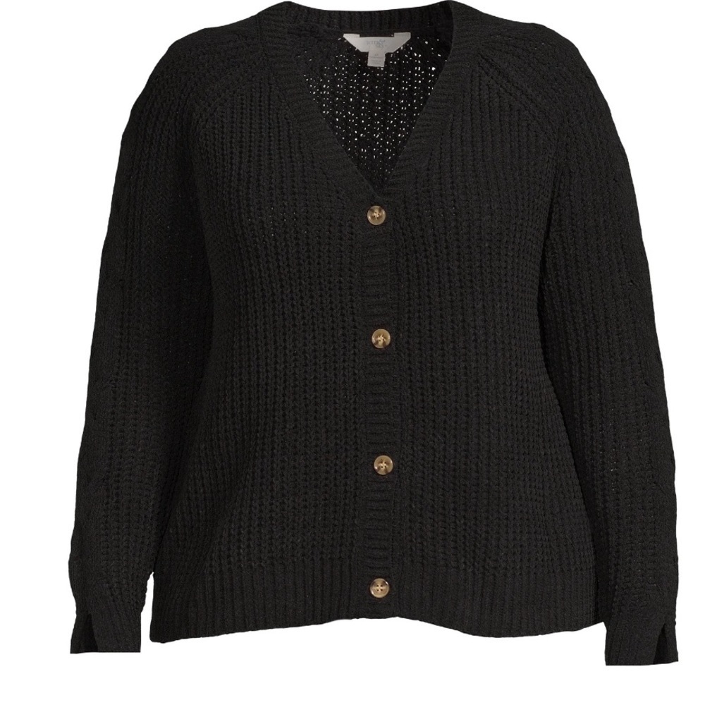 Terra and Sky Women's Button Front Chenille Cardigan NWT